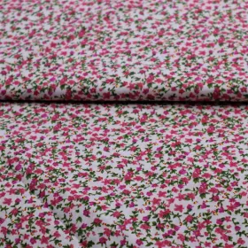 Bavlnená látka Ružové kvetinky 140cm