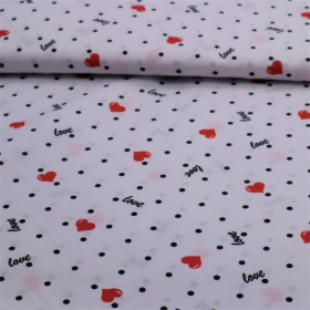Bavlnená látka Love 150cm