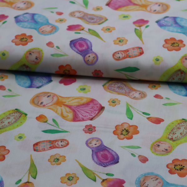 Bavlnená látka Matrioška 150cm