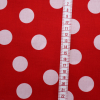 Bavlnená látka Veľké bodky na červenej 140cm