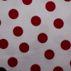 Bavlnená látka červené bodky na smotanovej140cm