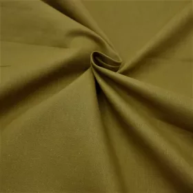 Bavlnená látka Tmavo khaki hnedá 150 cm