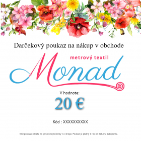 Darčeková poukážka na 20 EUR 