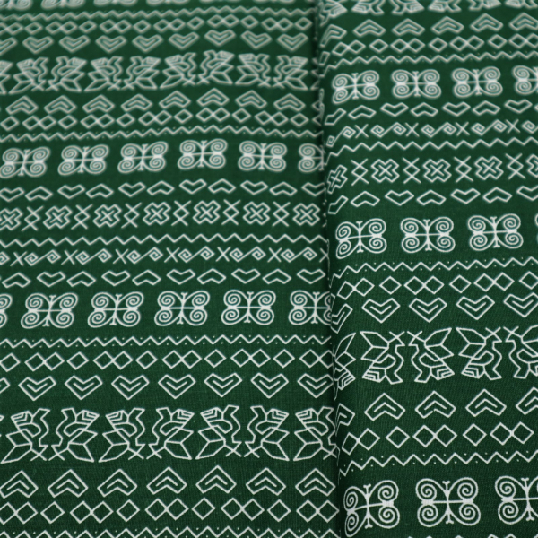 Bavlnená látka Zelené Čičmany