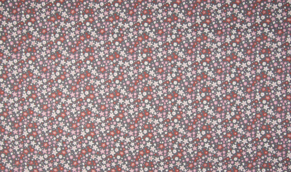 Bavlnený popelín GREY FUCHSIA