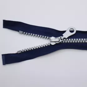 Zips kosticový tm. modrý deliteľný 5mm, dĺžka 85cm