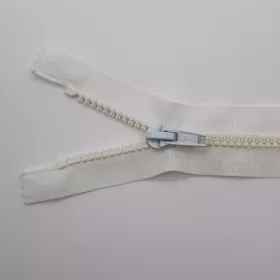 Zips kosticový ecrú deliteľný 5mm, dĺžka 75cm