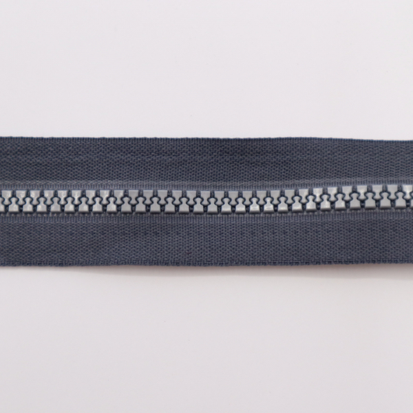 Zips kosticový tmavosivý deliteľný 5mm, dĺžka 75cm