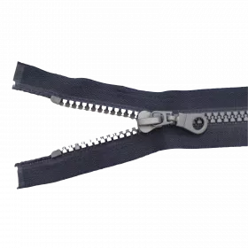 Zips kosticový tmavosivý deliteľný 5mm, dĺžka 75cm