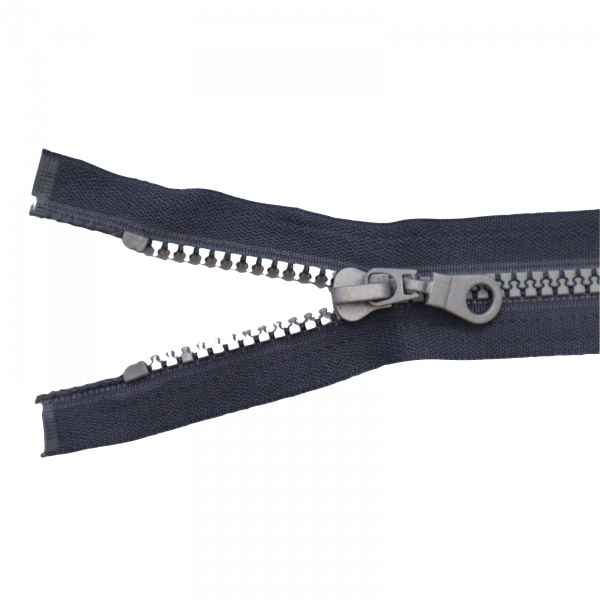 Zips kosticový tmavosivý deliteľný 5mm, dĺžka 75cm