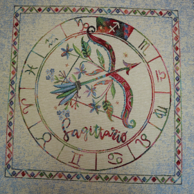 Gobelín panel znamenia - Strelec 45x45cm