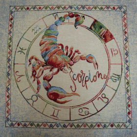 Gobelín panel znamenia - Škorpión 45x45cm