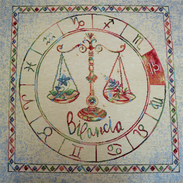 Gobelín panel znamenia - Váhy 45x45cm