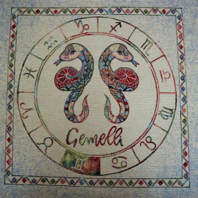 Gobelín panel znamenia - Blíženci 45x45cm