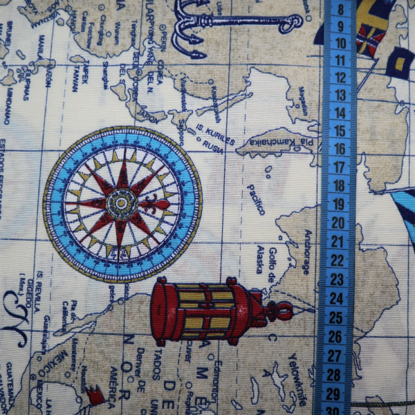 Dekoračná látka Loneta Mapa 