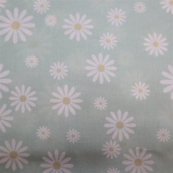 Bavlnená látka Kvietky na bledo zelenej 150cm