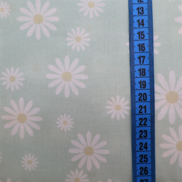Bavlnená látka Kvietky na bledo zelenej 150cm