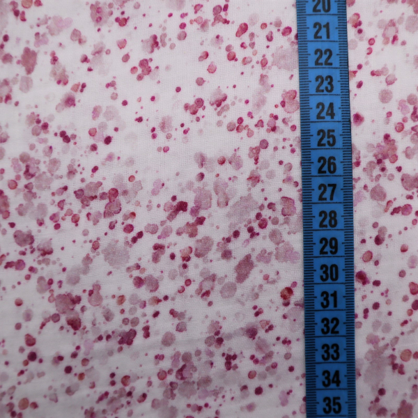 Dvojitá gázovina Mušelín - Small stains fuchsia