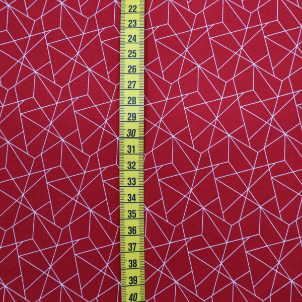 Bavlnená látka 150cm Popelín - červená pavučinka