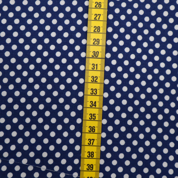 Viskóza biele bodky na modrej