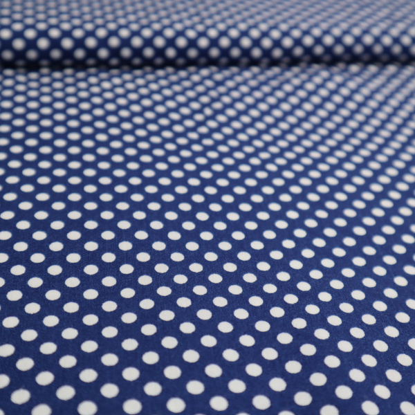 Viskóza biele bodky na modrej