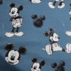 Bavlnený úplet Mickey mause na modrej
