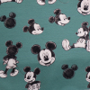 Bavlnený úplet Mickey mause na zelenej