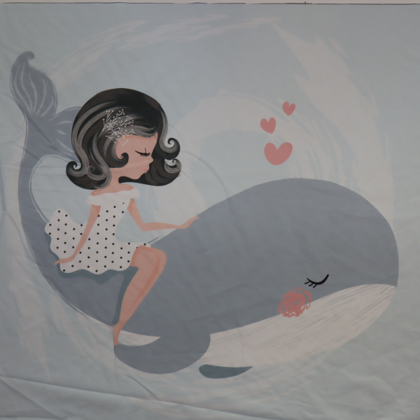 Bavlna panel veľryba75x90cm