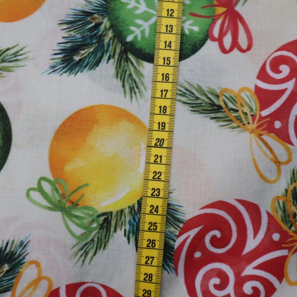 Vianočná bavlnená látka 150cm - vianočné gule