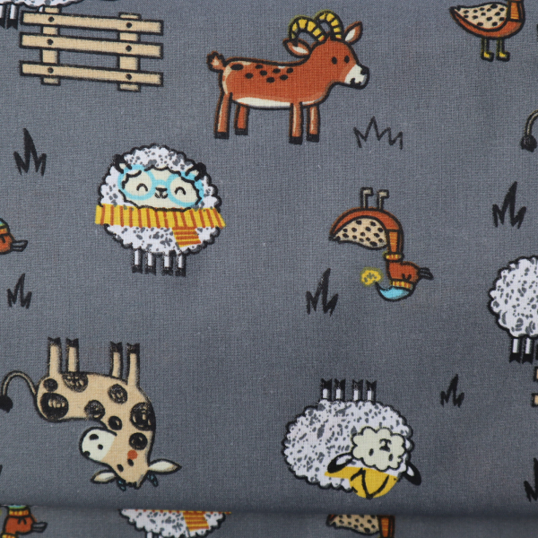 Bavlnená látka 140cm zvieratká na farme