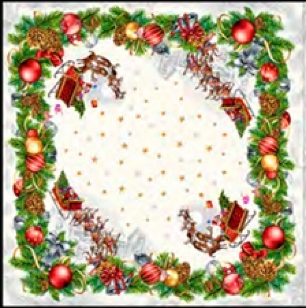 Gobelín panel - vianočný obrus Santa 140x140cm