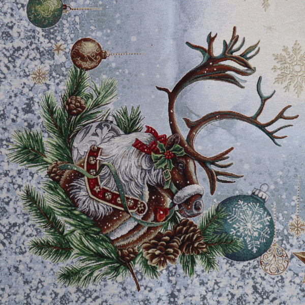 Gobelín panel - vianočný obrus sob 140x300cm