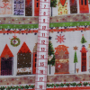 Vianočná bavlnená látka domčeky 150cm