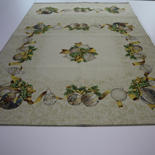 Gobelín panel - obrus a štóla vianočné gule 100x140cm