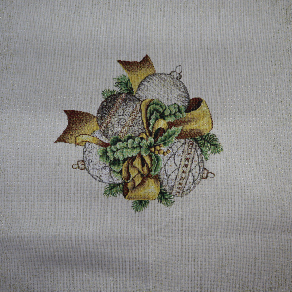 Gobelín panel - obrus a štóla vianočné gule 100x140cm