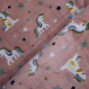 Cuddle fleece double ružový jednorožec