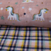 Cuddle fleece double ružový jednorožec