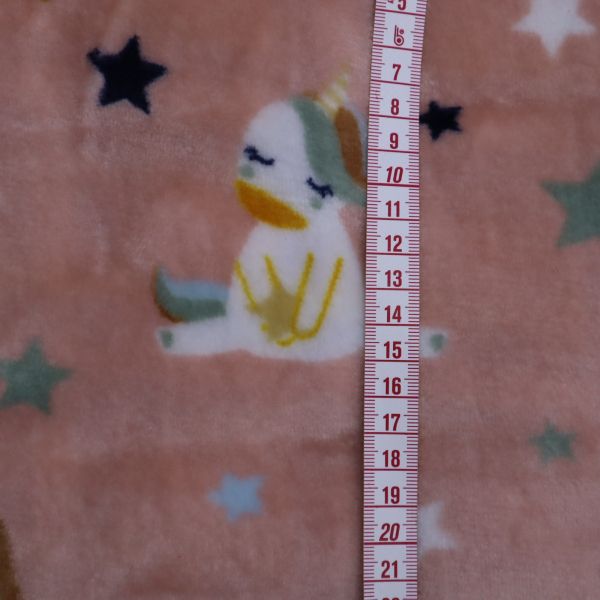 Cuddle fleece double ružový jednorožec