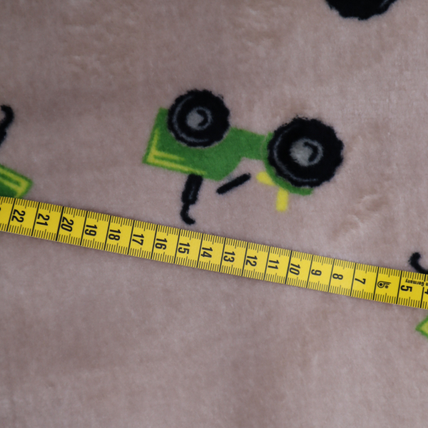 Cuddle fleece double béžový traktor