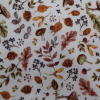 Corduroy digital print - Menčester  autumn elements of white