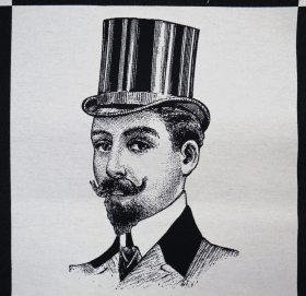 Gobelín panel - gentleman 70x55cm