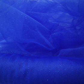 Tyl dekoračný kráľovská modrá s trblietkami