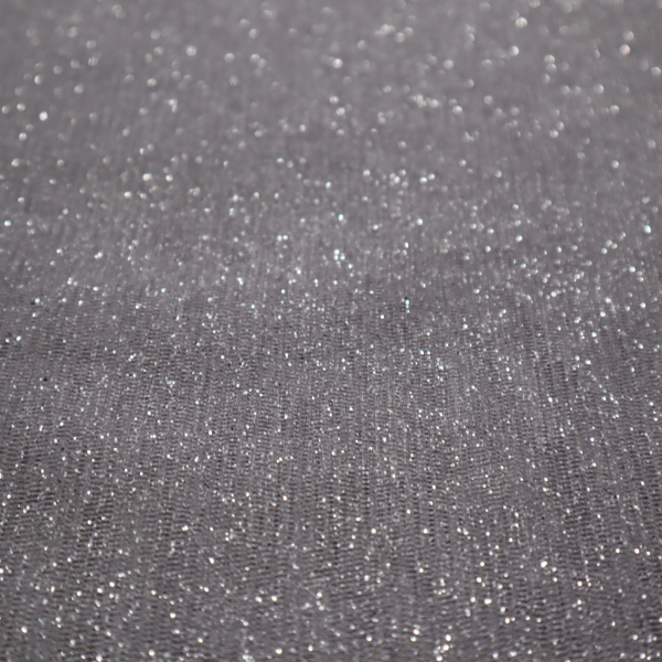 Tyl dekoračný strieborný s trblietkami