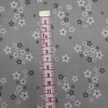 Bavlnená látka 140cm kvietky na sivej