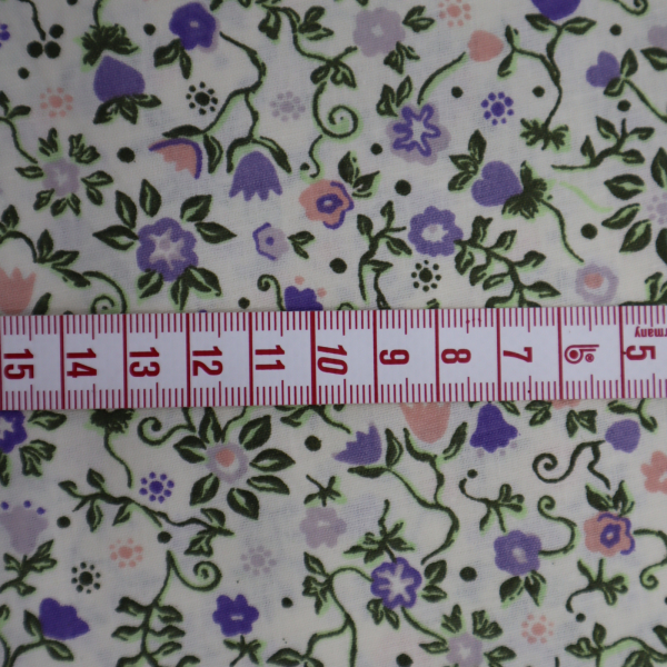 Bavlnená látka 140cm drobné fialové kvietky