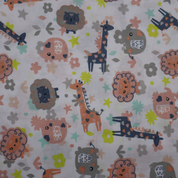 Bavlnená látka 140cm safari zvieratká