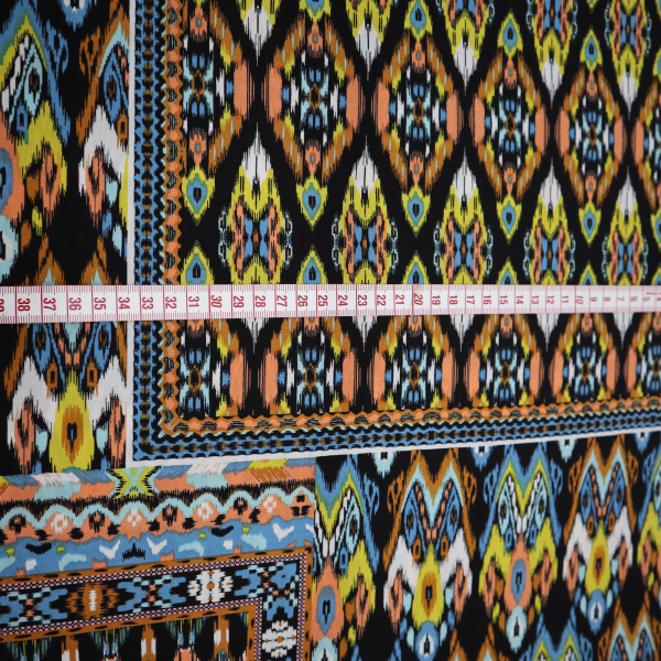 Viskóza Patchwork Dusty Yellow Orange