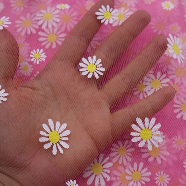 Tyl margatrétky ružový