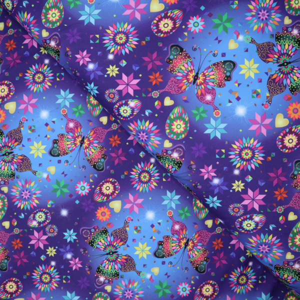 Legínový úplet milk silk motýlik