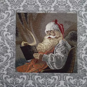 Gobelín panel - Santa s lurexom 45x45cm